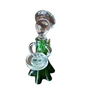 Elegant Murano Green Glass Art Sculpture.
